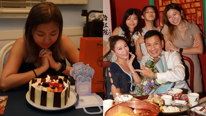 楊卓娜為繼女慶祝生日。
