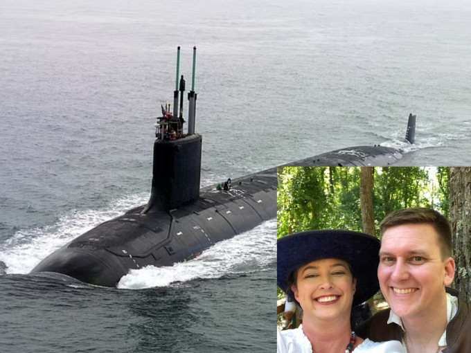 任職美國海軍核工程師的特貝（小圖右）涉嫌與妻子一同向外國出售美國核動力潛艦的機密情報，日前被捕。 （網上圖片）