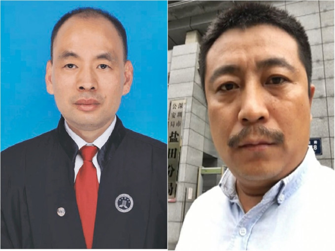 卢思位（左）及任全牛（右）早前被中国当局吊销律师执照。网图