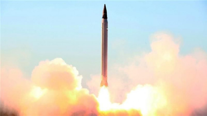 伊朗周日試射一枚中程彈道導彈。資料圖片