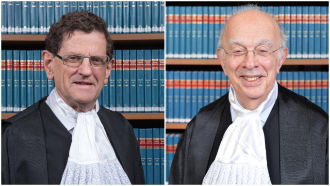 终审法院法官范礼全（左）、郝廉思（右）。资料图片