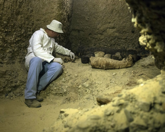 考古學家發現逾2000年前的木乃伊。AP