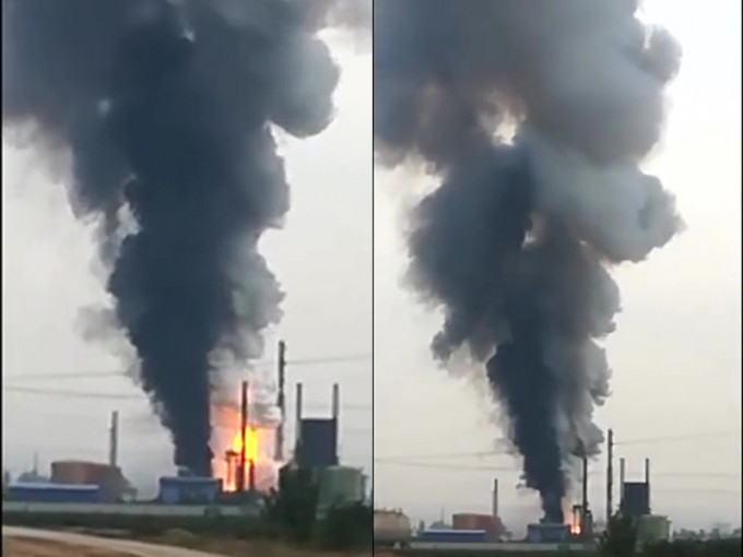 河南新鄉南雲門村一化工廠發生爆炸。（網圖）