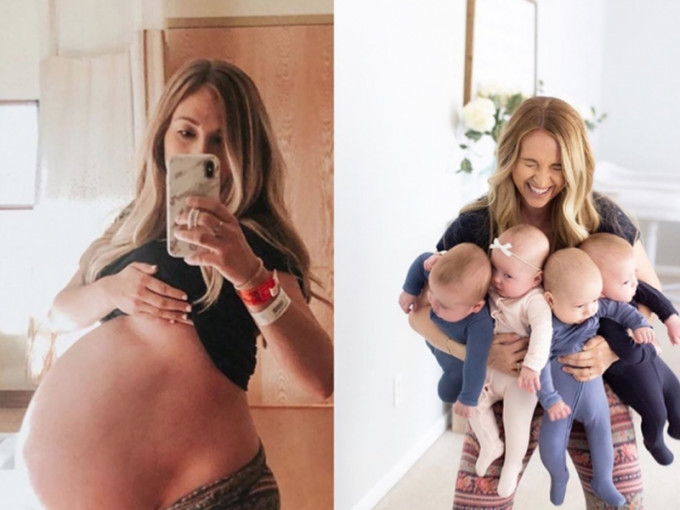 外國媽媽分享產前產後對比圖。網上圖片