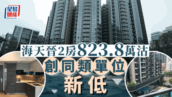 海天晉2房823.8萬沽，創同類單位新低。