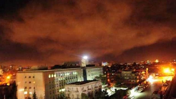 以色列军发射导弹袭击大马士革国际机场。资料图片