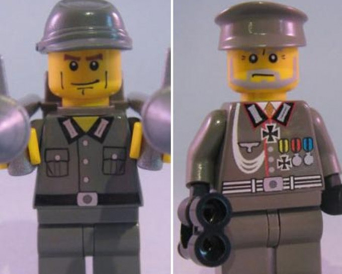身著納粹軍裝的疑似樂高玩偶。網上圖片