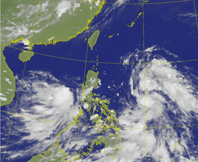 菲律賓東方海面熱帶低氣壓最快明天白天形成風暴「煙花」。台灣中央氣象局圖片