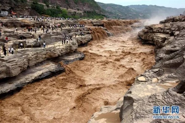 黃河一直以河水帶動泥沙。新華社
