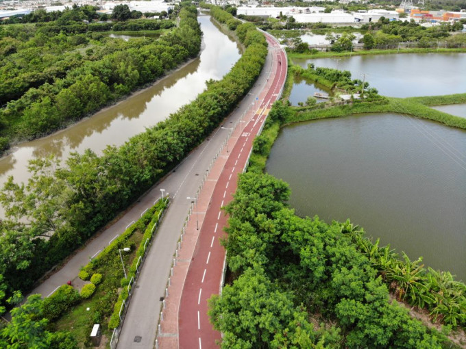 屯门至马鞍山的单车路线将于今年9月正式贯通。网志图片