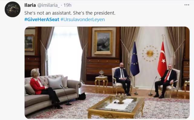有推文指「她是主席，不是秘书」。推特截图