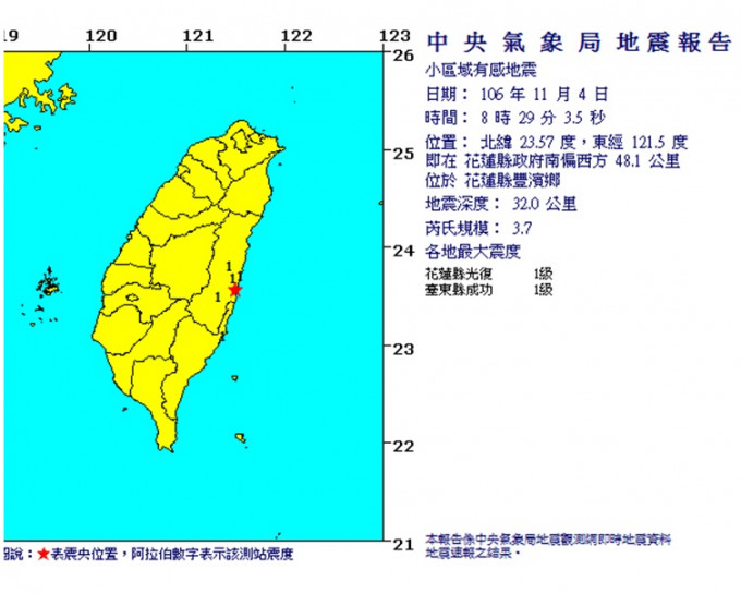 圖:台灣中央氣象台