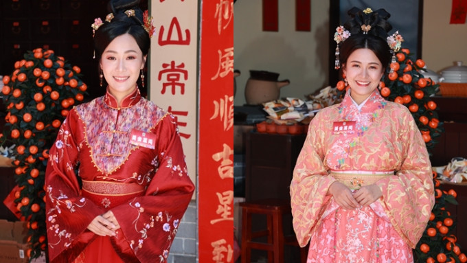 朱智賢（左）及江嘉敏在新劇《黄金萬両》中合作。