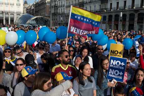 委内瑞拉出现反政府抗议活动。AP