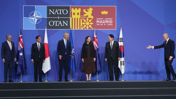 早前的北约峰会首度邀请日韩等亚太国家领导人出席。AP资料图片