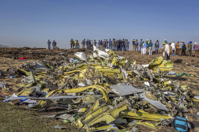 埃塞俄比亞航空公司客機上月墜毀，機上157人全部遇難。  AP資料圖片