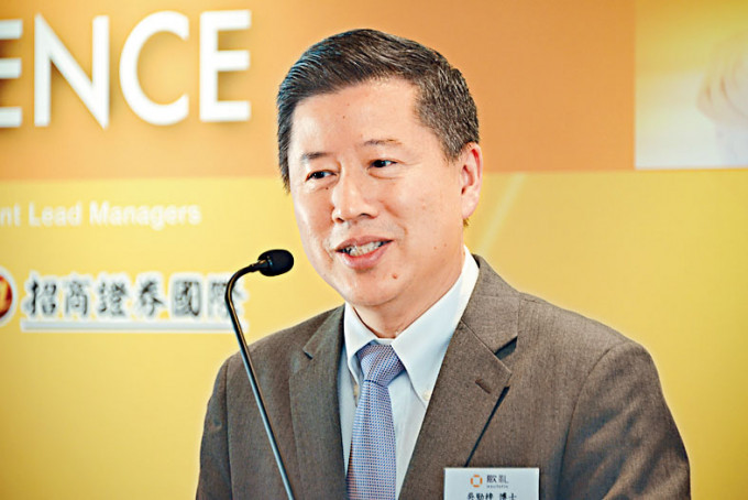 图为歌礼制药主席兼行政总裁吴劲梓，公司预期截至去年12月底止将从毛亏损变为录得毛利润。