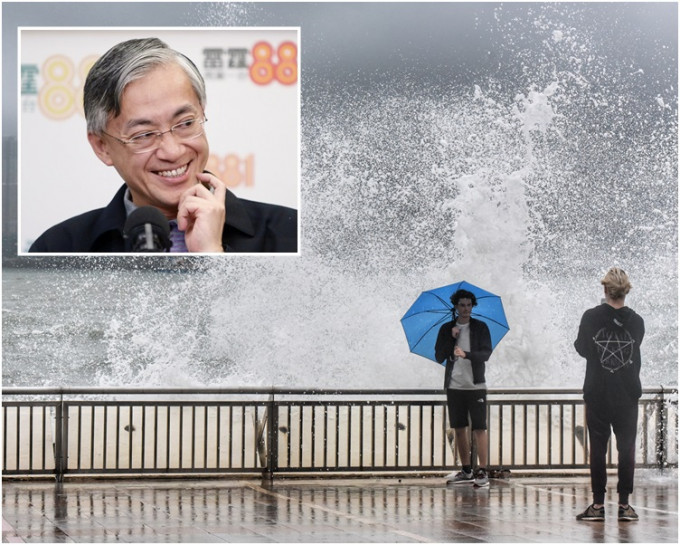 岑智明（小图）相信今年台风高峰期已过，但提醒市民不能掉以轻心。