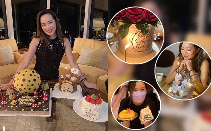 陳俞希剛度過33歲生日，親友共送了7個生日蛋糕為她慶祝，相當幸福。