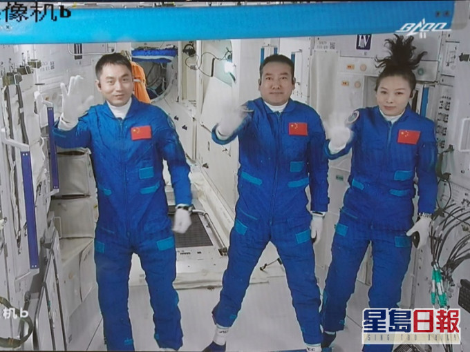 3名航天员顺利进驻天和核心舱。新华社
