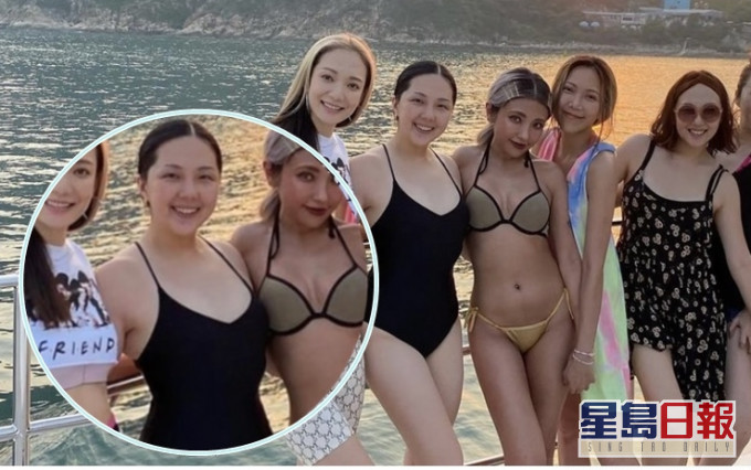 Janice以一身黑色泳色上陣,真係好驚喜呀!