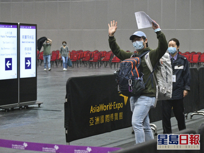 亞洲國際博覽館部分通過檢測的人士獲放行。資料圖片