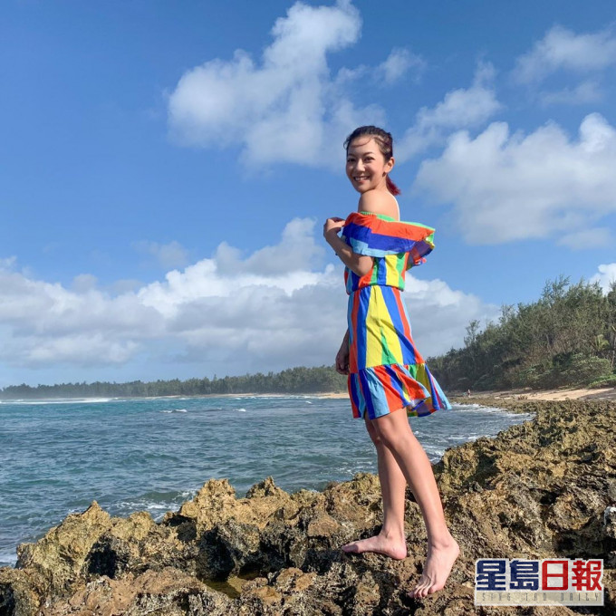 何雁詩得知結果後,隨即貼上天朗氣晴美照公佈。