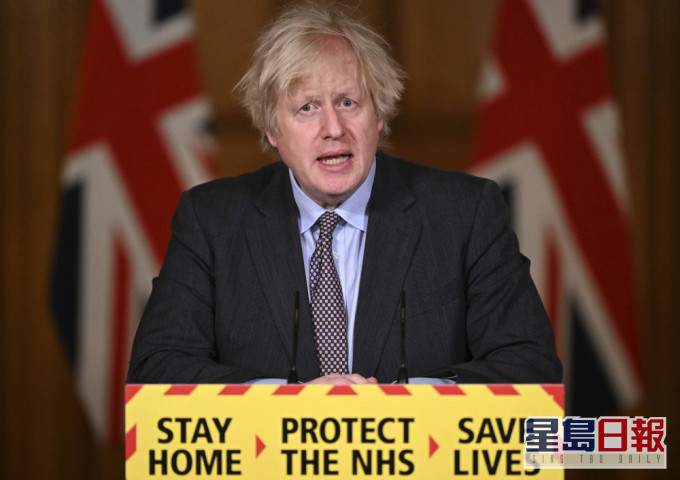 英首相約翰遜公布放寬封鎖計畫。AP圖片