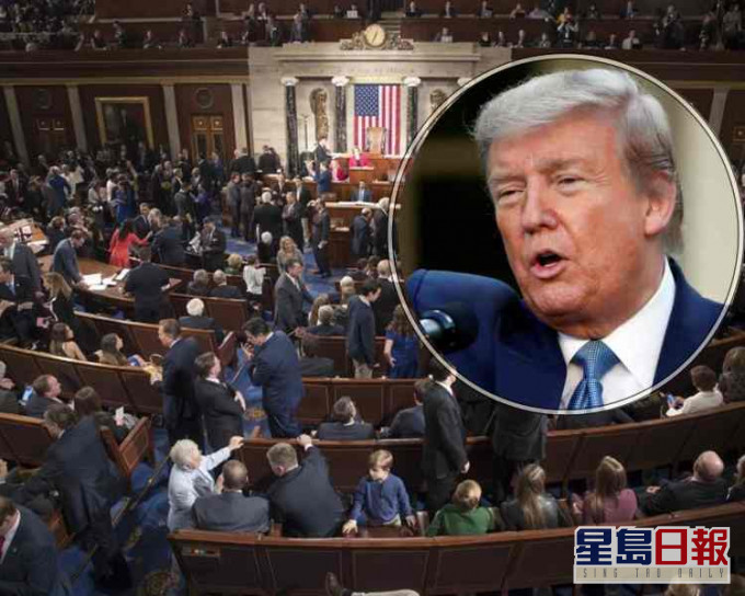 特朗普批評有國會議員以疫症為名不返回國會山莊開會。AP