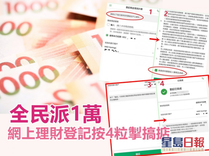 在政府提供的众多登记办法中,最简便的是透过网上理财服务登记。