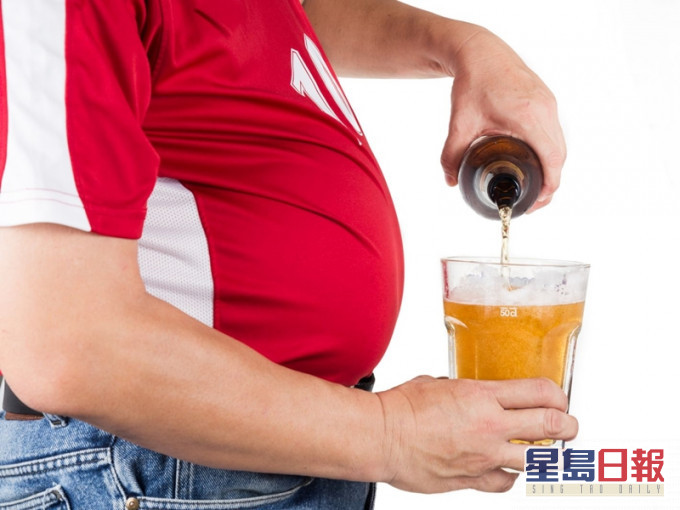 防癌會調查指近半港人不知「啤酒肚」具致癌風險。網圖