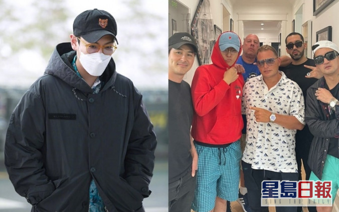 T.O.P在6月時被拍得現身仁川機場,最近格林美獎製作人Scott Storch、B.Lee分享了與他在Studio合照。