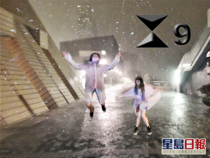 9號風球下的尖沙嘴。