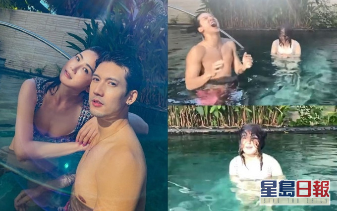 原本泳照靚到似廣告,隨著阿Sa上載的撥水髮片段變搞笑片。