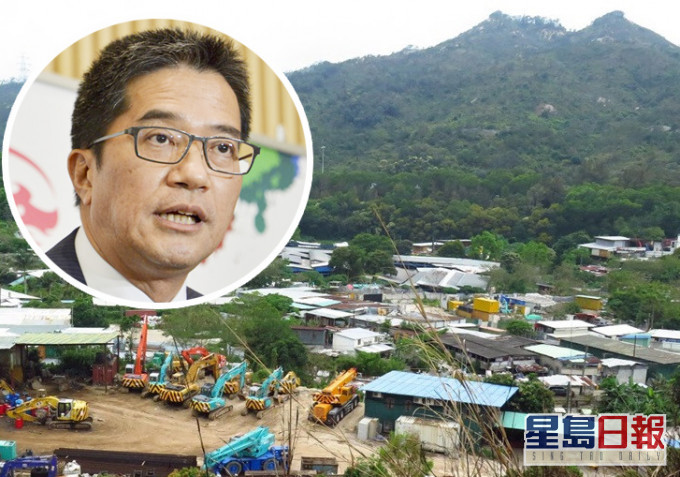 黄伟纶指,政府物色8组棕地群,料可建2万公屋单位。 资料图片