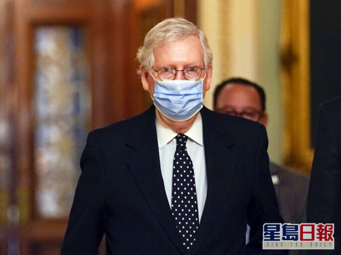 参议院共和党领袖麦康奈尔周二正式与特朗普决裂,公开直斥特朗普要对本月初国会山庄被激进分子冲击的事件负责。AP图片