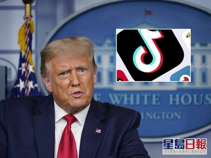 特朗普表示不會延長TikTok出售美國業務的期限。AP圖片