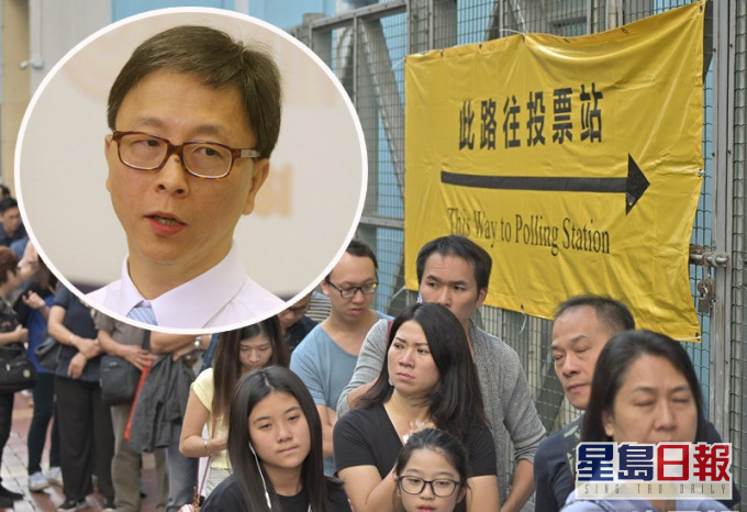 何栢良指票站採防疫措施可減傳播風險。 資料圖片
