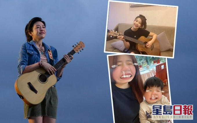 陳妍希為拍戲彈結他,之前囝囝4歲生日,她自彈自唱《小星星》送囝囝。