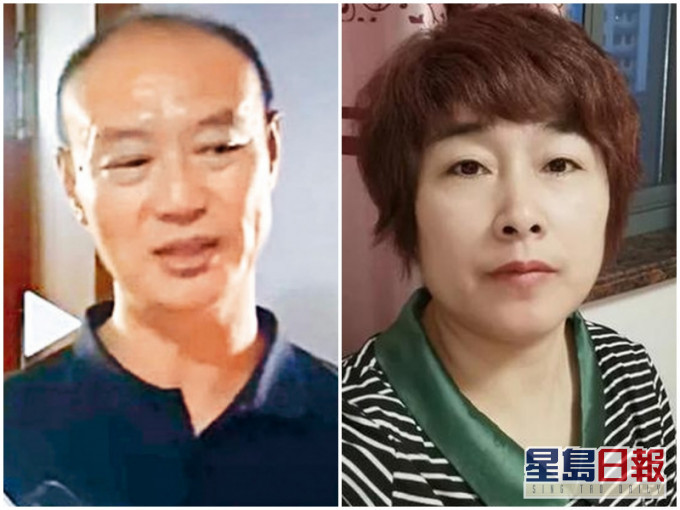 疑兇許某殺死妻子來某後,淡定接受記者訪問。網圖