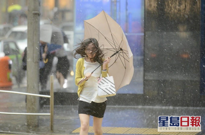 天文台预料阵风间中达烈风程度。资料图片