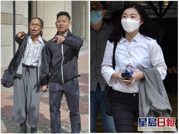 被告杜依兰、汤伟雄(图左)和李宛睿(图右)。资料图片