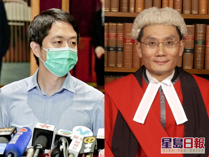 許智峯(左)指,民主黨將在委任張舉能(右)議案投棄權票。資料圖片