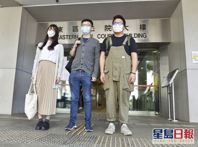 (左起)周庭、黃之鋒及林朗彥。資料圖片