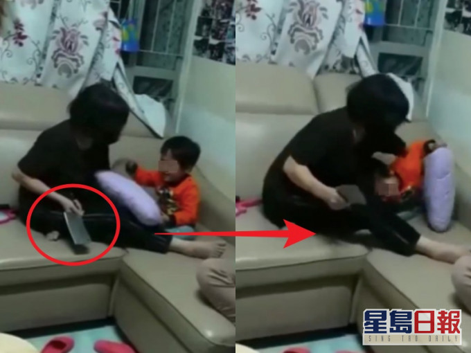 嫲嫲持刀作狀斬腳。生仔要考牌系列FB