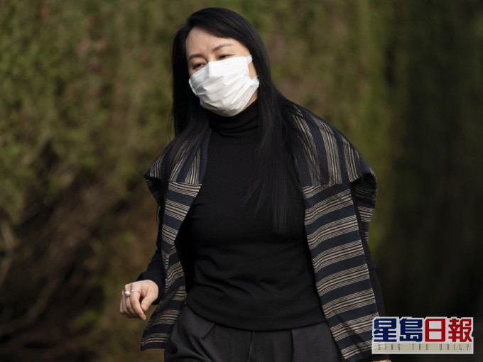 孟晚舟引渡聆訊再開庭。AP圖片