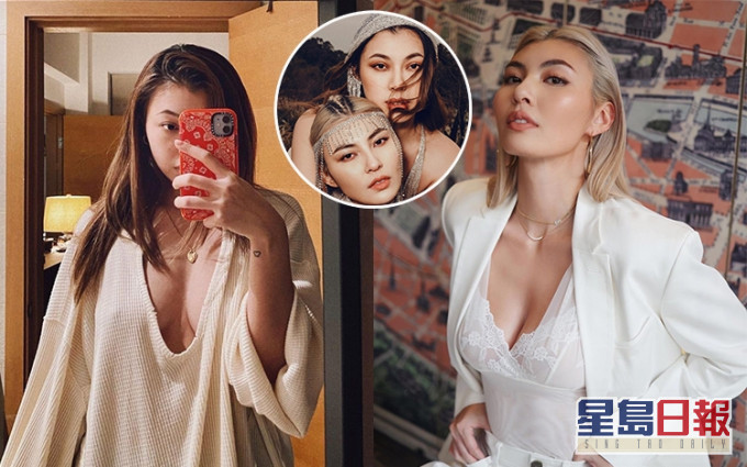王敏德兩位千金Kayla與Irisa在網上大晒火辣身材鬥性感,大女Kayla真空上陣,疑似「飛釘」。