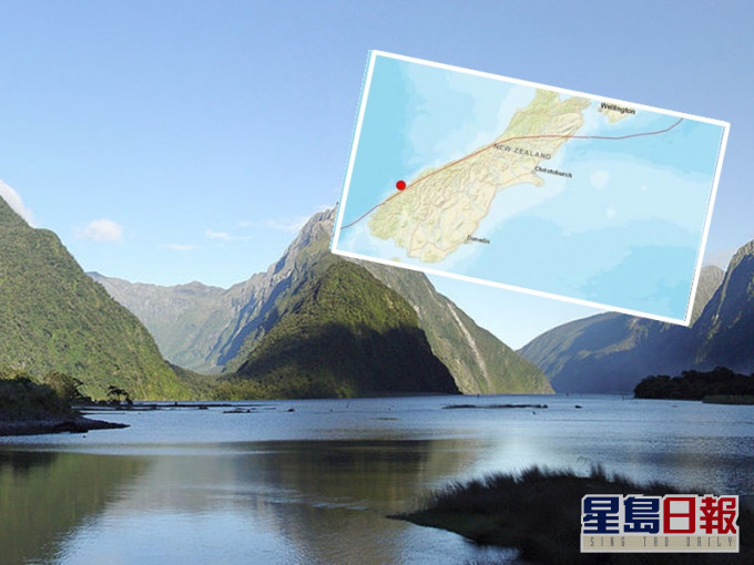 米尔福德峡湾发生5.9级地震。网图