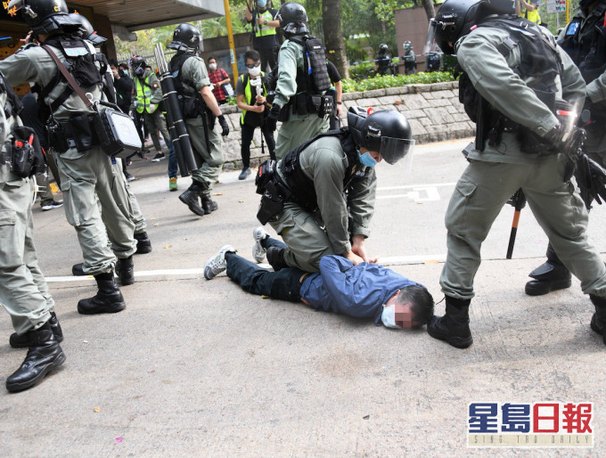 大埔周日有网民发起游行,其后引发冲突。资料图片