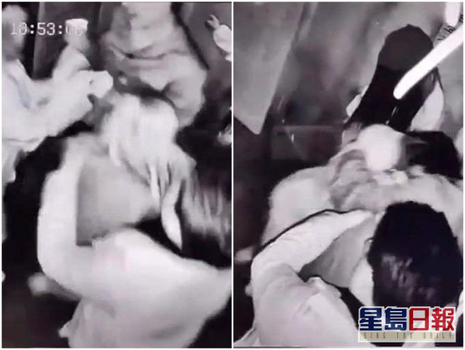 河南兩對情侶玩鬼屋密室逃脫,兩名男士在驚嚇下竟「互換女友」。網上影片截圖